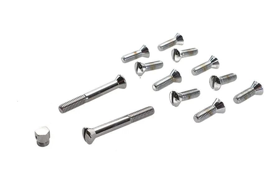 Colony Chrome Transmission Top Cover Screw Kit for Harley Davidson FL Models by Colony
