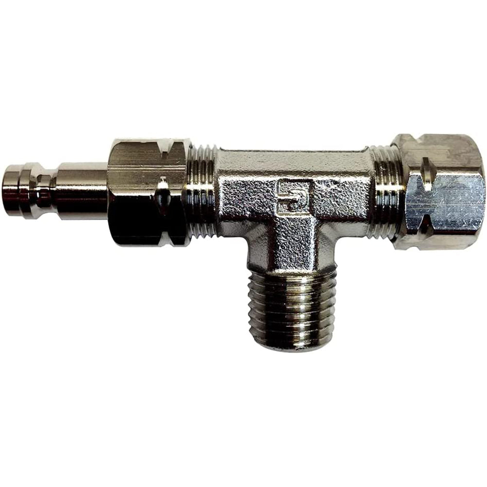 Uflex USA Bleed Tee Fitting with Nipple for Inboard and Stern Drive Cylinders - Part Number BLEED TEE