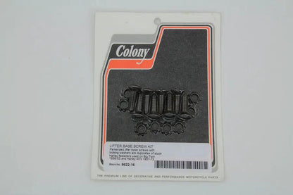 Colony Tappet Block Screw Kit Parkerized for Harley Davidson WL Models by Colony