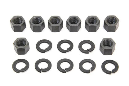 Colony Replica Parkerized Cylinder Base Nut Kit for Harley Davidson EL & FL Models by Colony