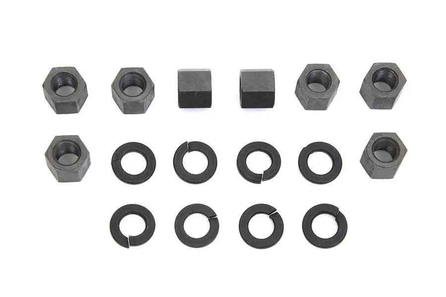 Colony Replica Cylinder Base Nut Kit Parkerized for Harley Davidson XL Models by Colony