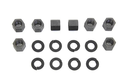 Colony Replica Cylinder Base Nut Kit Parkerized for Harley Davidson XL Models by Colony