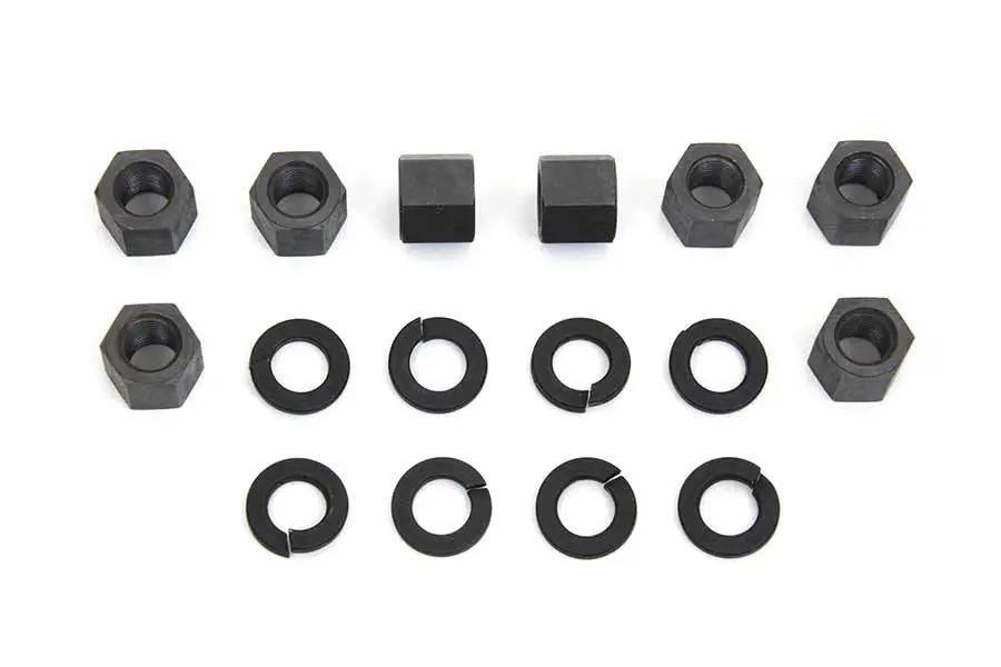 Colony Replica Cylinder Base Nut Kit Parkerized for Harley Davidson XL Models by Colony