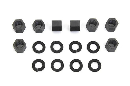 Colony Replica Cylinder Base Nut Kit Parkerized for Harley Davidson XL Models by Colony