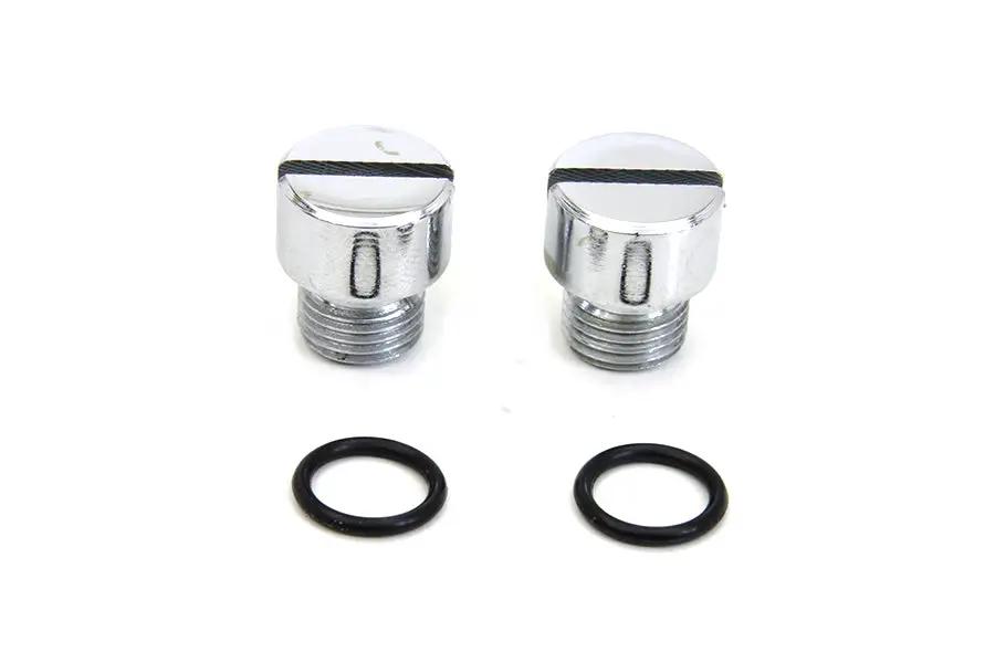 V-Twin Oil Pump Check and Relief Valve Plug Chrome for Harley Davidson FL and FX Models by V-Twin