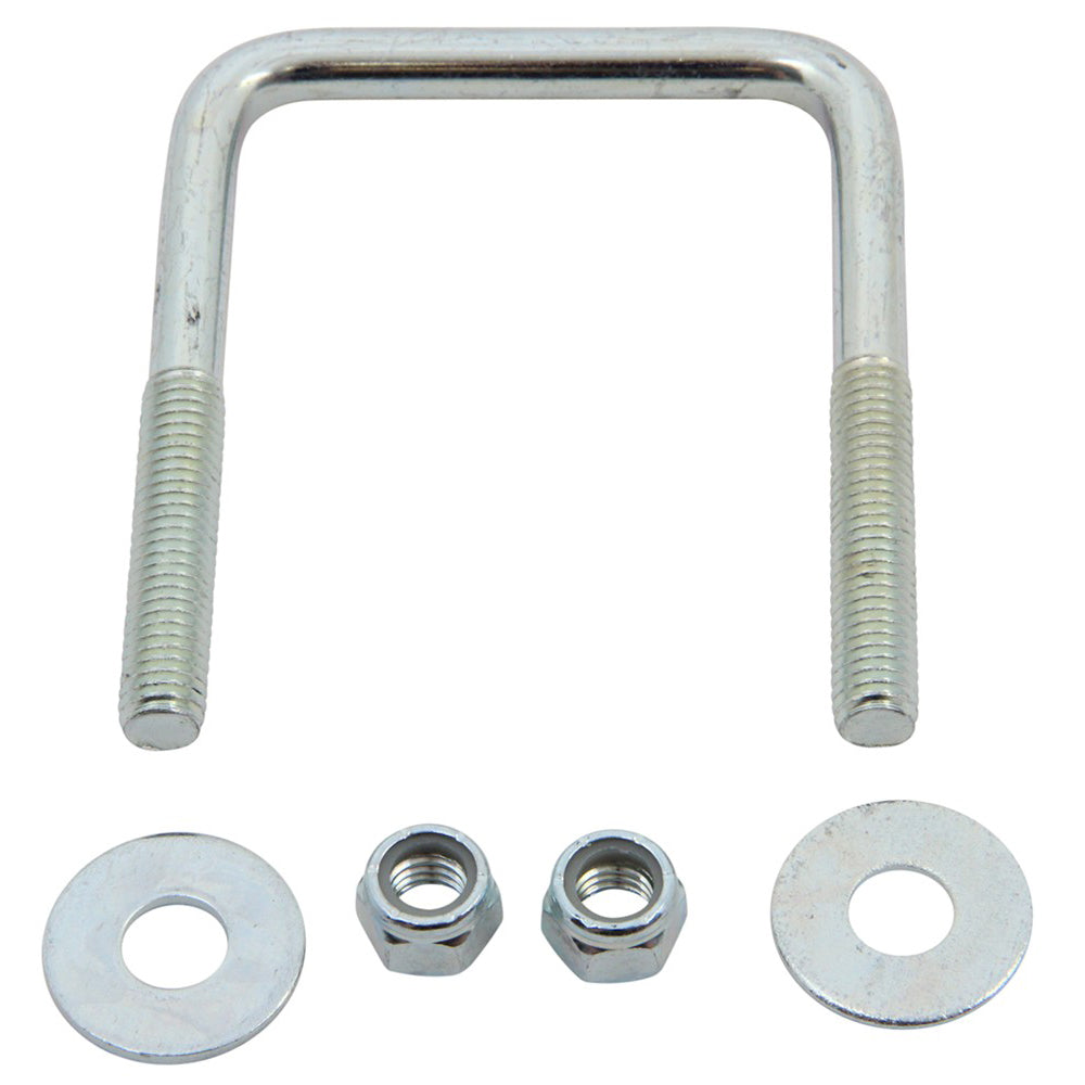 C.E. Smith Zinc U-Bolt with Washers and Nuts - 7/16"-14 x 3-1/8" x 4" Square Bend