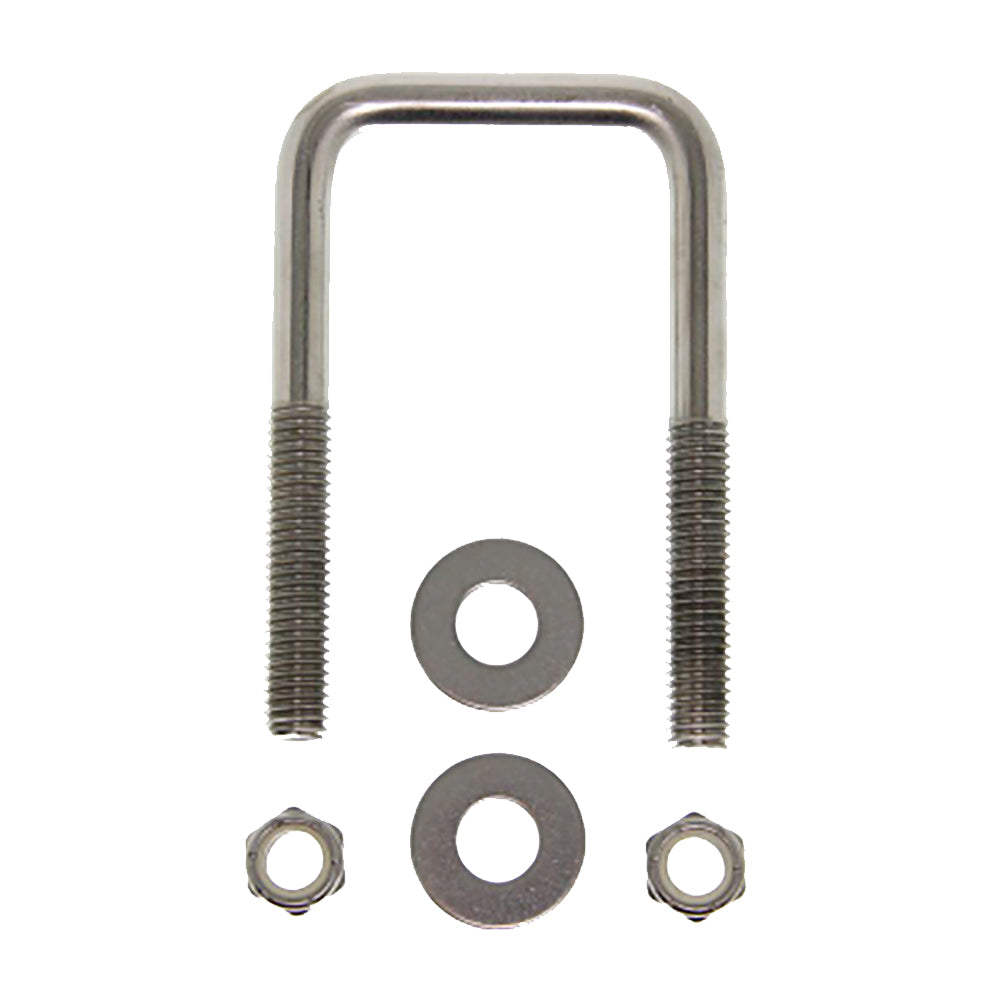 C.E. Smith Zinc U-Bolt with Washers and Nuts - 7/16"-14 Thread, 3-1/8" Length, Square Bend