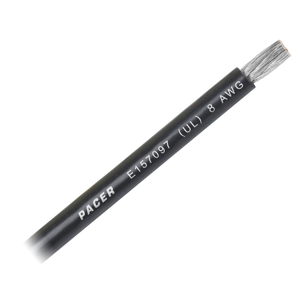 Pacer Black 8 AWG Marine Battery Cable - Sold by The Foot