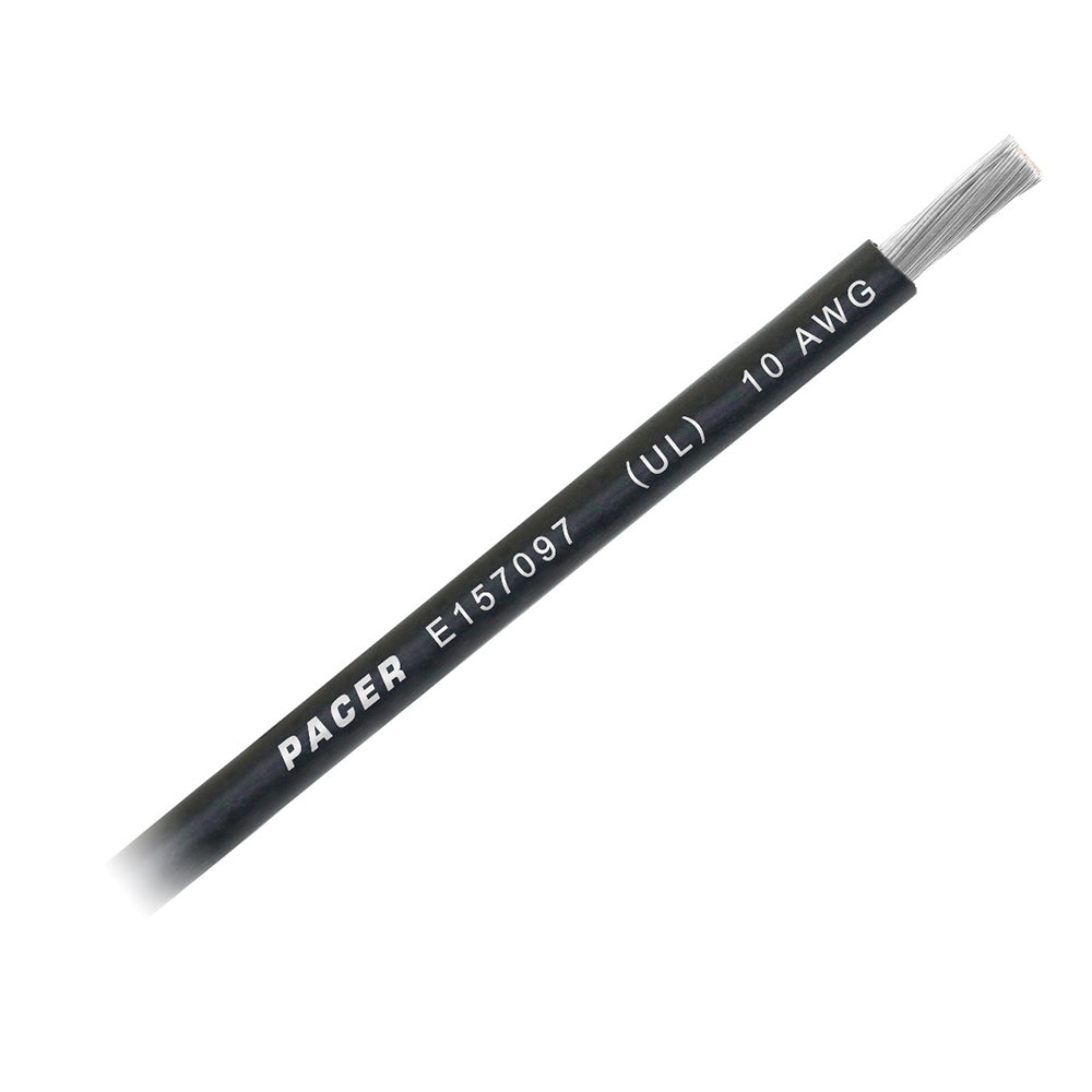 Pacer Black 10 AWG Battery Cable - Sold by the Foot for Marine Applications
