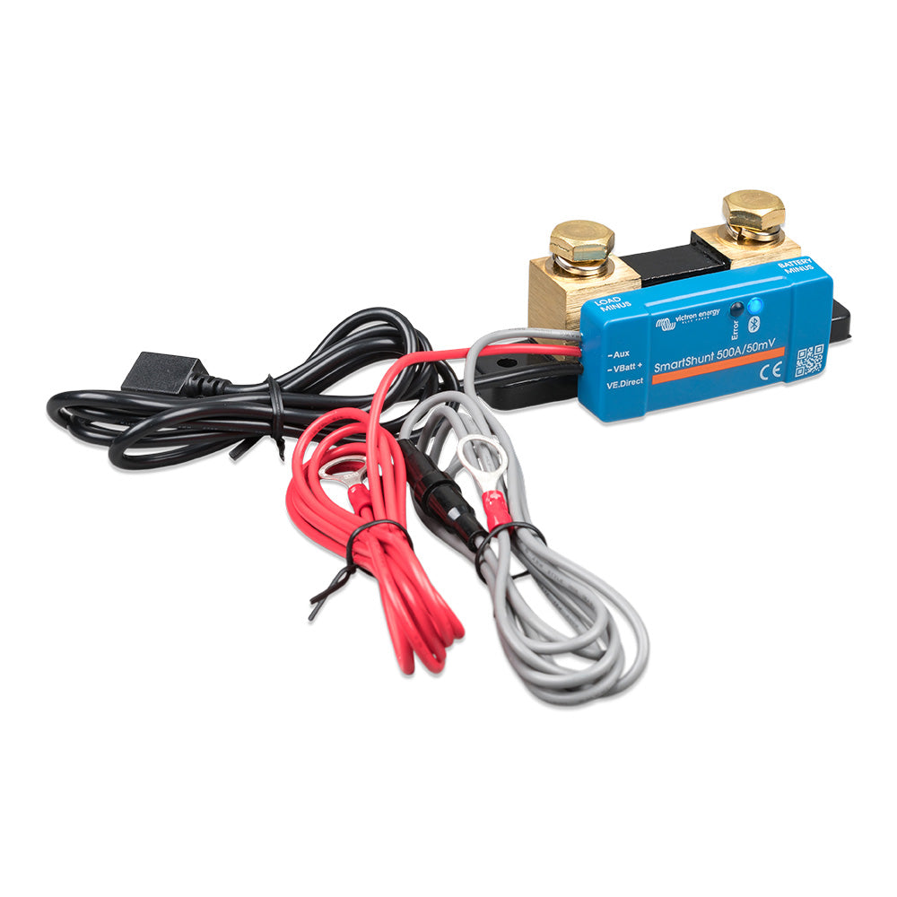 Victron Energy SmartShunt 500A/50MV IP65 Bluetooth Battery Monitor for Marine and RV Applications