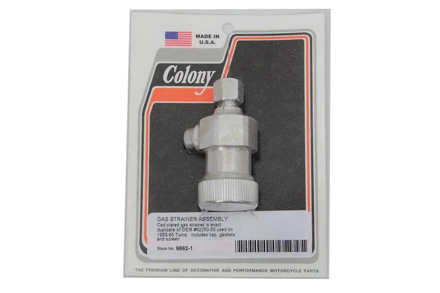 Colony Fuel Filter Strainer Kit with Cadmium Finish for Harley Davidson FL (1950-1959) by Colony