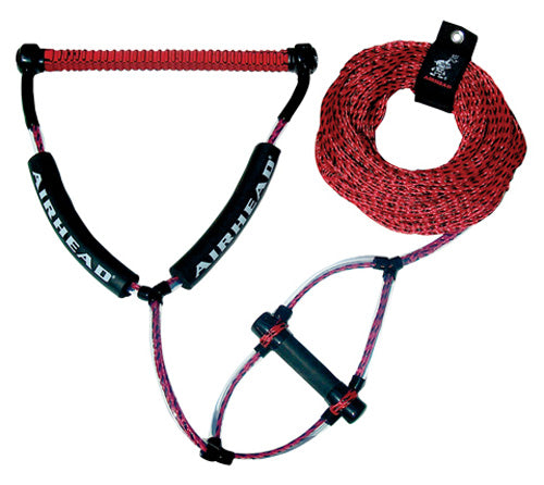 AIRHEAD AHWR-2 Wakeboard Rope with Phat Grip and Trick Handle - Red