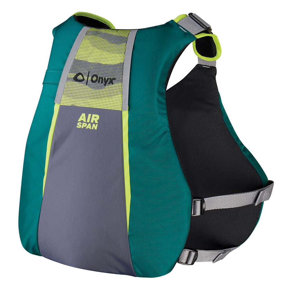 Onyx Outdoor AirSpan Angler Life Jacket, XS/SM, Green - 123200-400-020-23