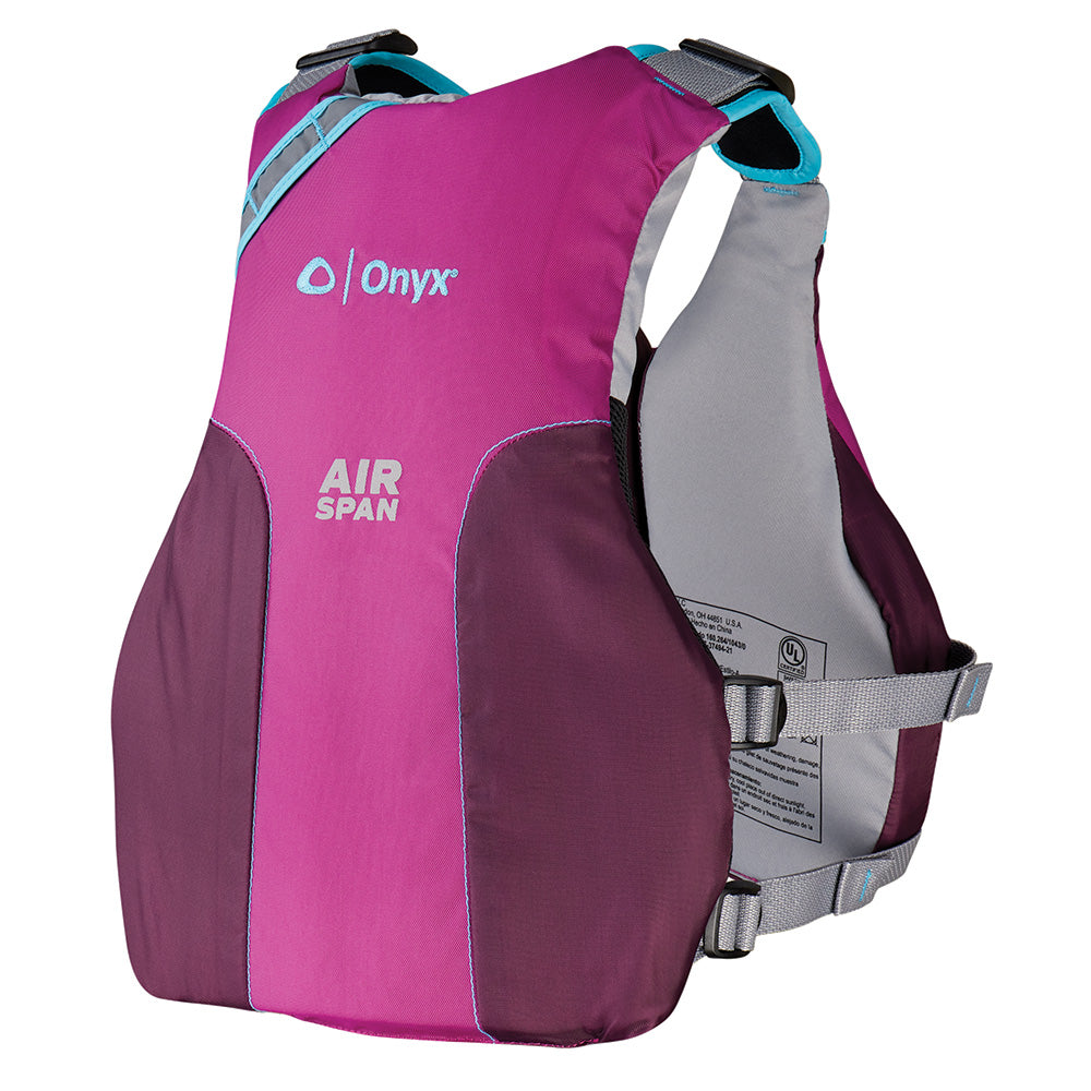 Onyx Outdoor Airspan Breeze Life Jacket M/L Purple for Kayaking and Paddling