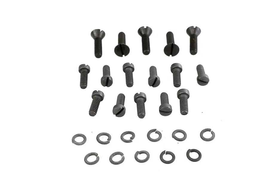 Colony Parkerized Transmission Cover Screw Kit for Harley Davidson WL Models by Colony