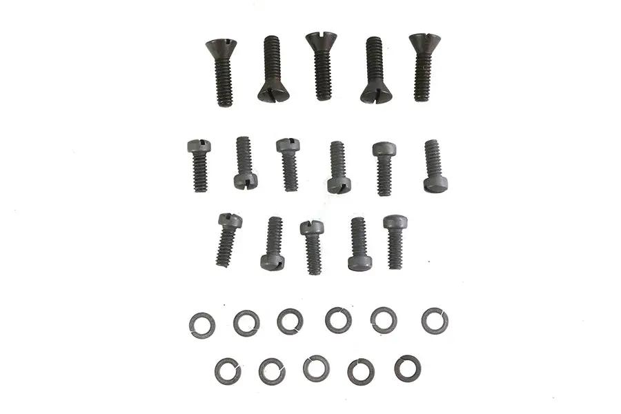 Colony Parkerized Transmission Cover Screw Kit for Harley Davidson WL Models by Colony