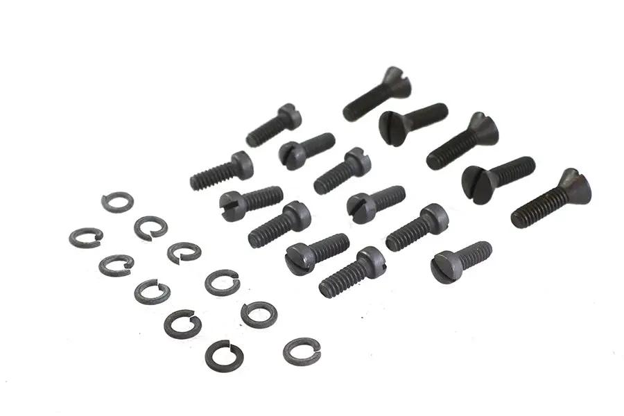 Colony Parkerized Transmission Cover Screw Kit for Harley Davidson WL Models by Colony