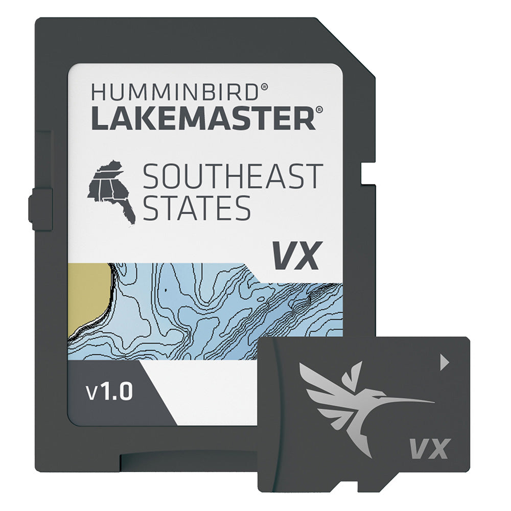 Humminbird LakeMaster VX Southeast States Mapping Card - Advanced Cartography with VX Technology