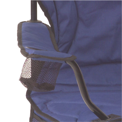 Coleman Cooler Quad Chair in Blue with Built-In 4-Can Cooler and Cushioned Comfort
