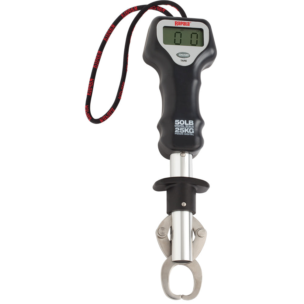 Rapala 50lb Digital Fish Gripper Scale with Stainless Steel Construction and Large Display