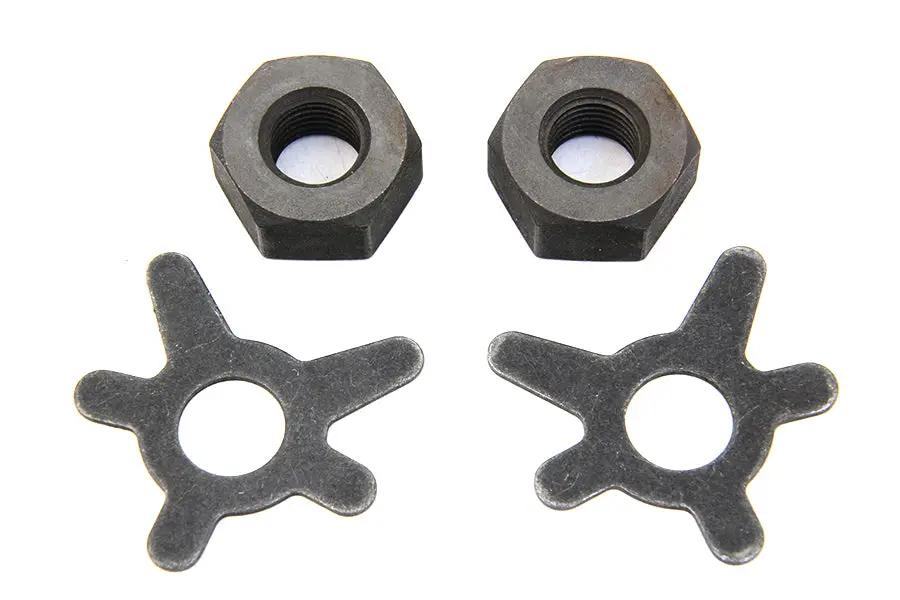 Colony Brake Shaft Nut and Lock Kit Parkerized for Harley Davidson UL Models by Colony