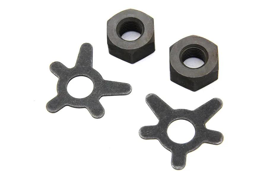 Colony Brake Shaft Nut and Lock Kit Parkerized for Harley Davidson UL Models by Colony