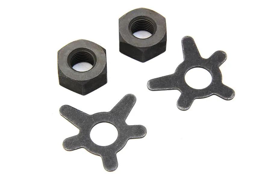 Colony Brake Shaft Nut and Lock Kit Parkerized for Harley Davidson UL Models by Colony