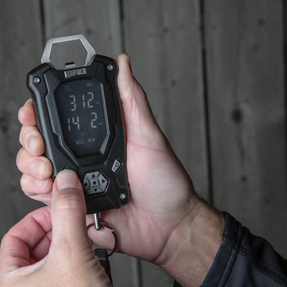 Rapala 50lb High Contrast Digital Scale with Reverse LCD Display and Memory Storage