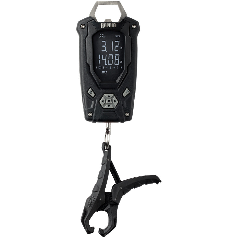Rapala 50lb High Contrast Digital Scale with Reverse LCD Display and Memory Storage