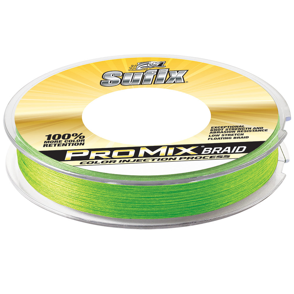 Sufix ProMix Braid 65lb Neon Lime - 300 Yards - Premium Braided Line for Freshwater and Saltwater Fishing