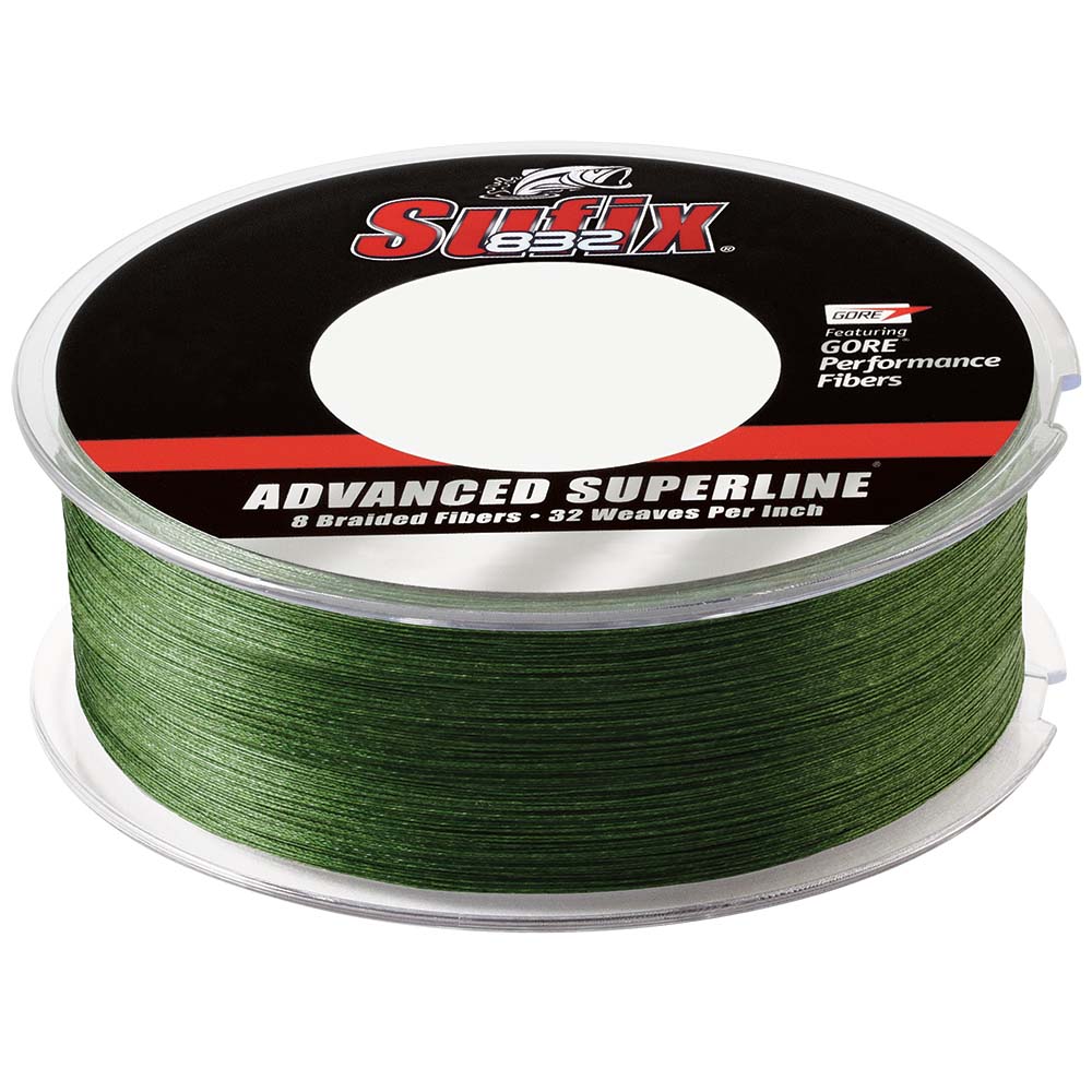 Sufix 832 Braid 40lb Low-Vis Green - 600 Yards for Superior Strength and Durability
