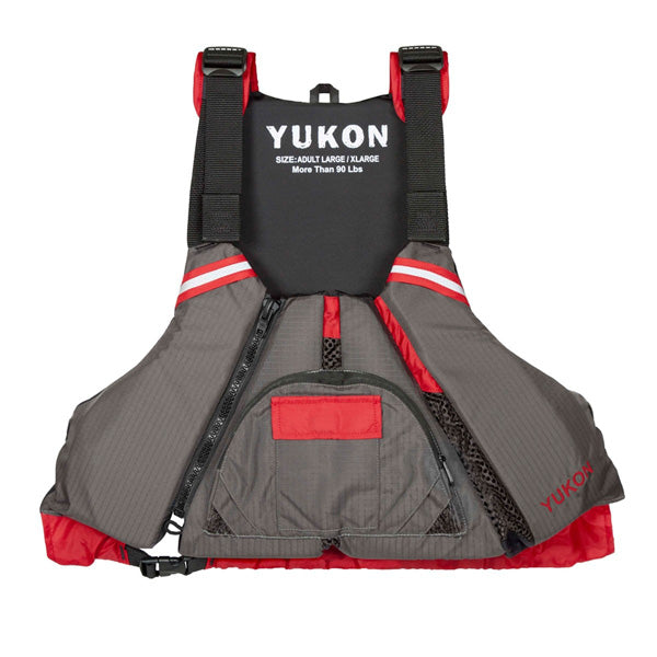 Airhead Yukon Epic Paddle Vest XS, Carbon / Deep Red – Personal Watercraft Safety Gear