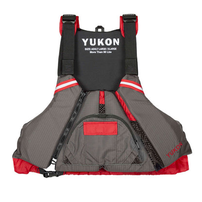 Airhead Yukon Epic Paddle Vest XS, Carbon / Deep Red – Personal Watercraft Safety Gear
