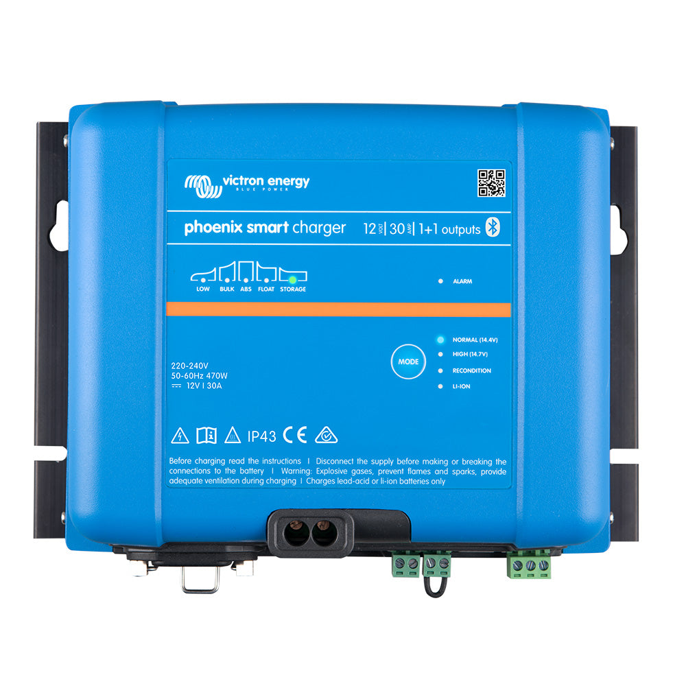 Victron Energy Phoenix Smart IP43 Charger 12/30 (1+1) 120-240VAC with Bluetooth Monitoring