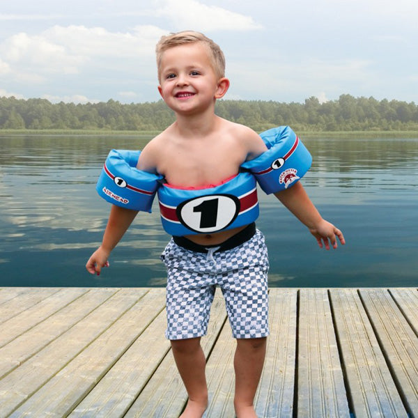 AIRHEAD Water Otter Classic Child Life Vest with Race Car Design - Size and Comfort for Kids