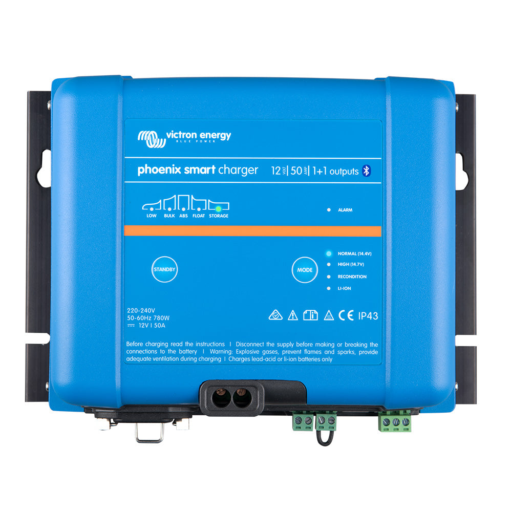 Victron Energy Phoenix Smart IP43 Charger 12/50 (1+1) 120-240VAC with Bluetooth Monitoring