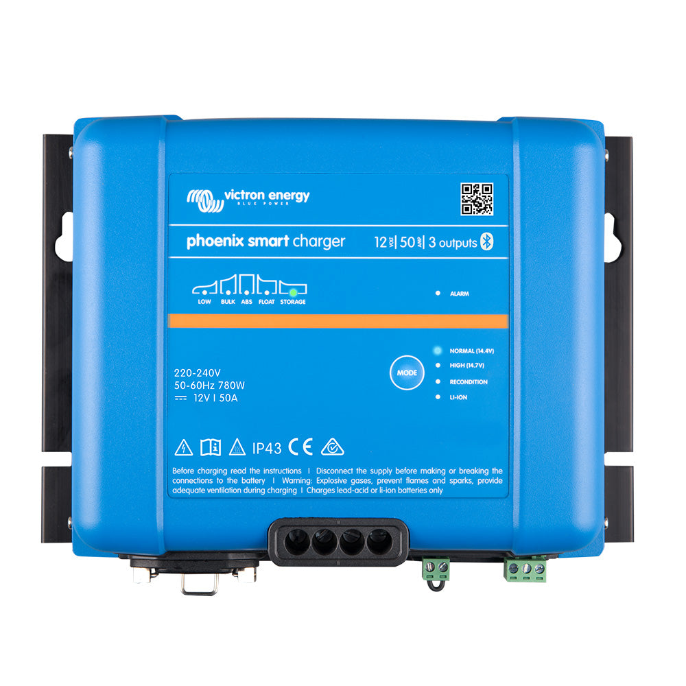 Victron Energy Phoenix Smart IP43 Charger 12/50 (3) - Adaptive 120-240VAC Marine Battery Charger
