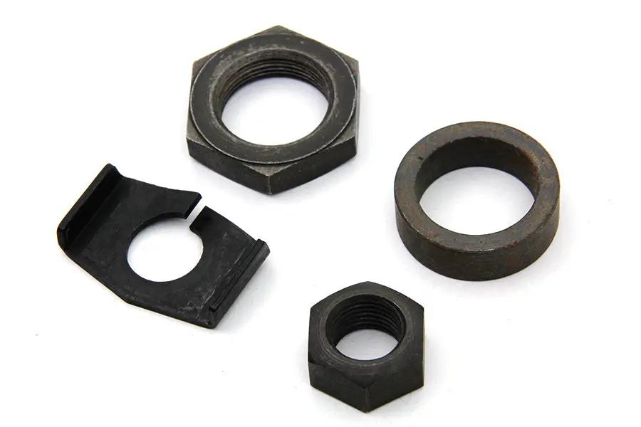 Colony Parkerized Rear Axle Nut and Lock Kit for Harley Davidson WL (1941-1950) by Colony