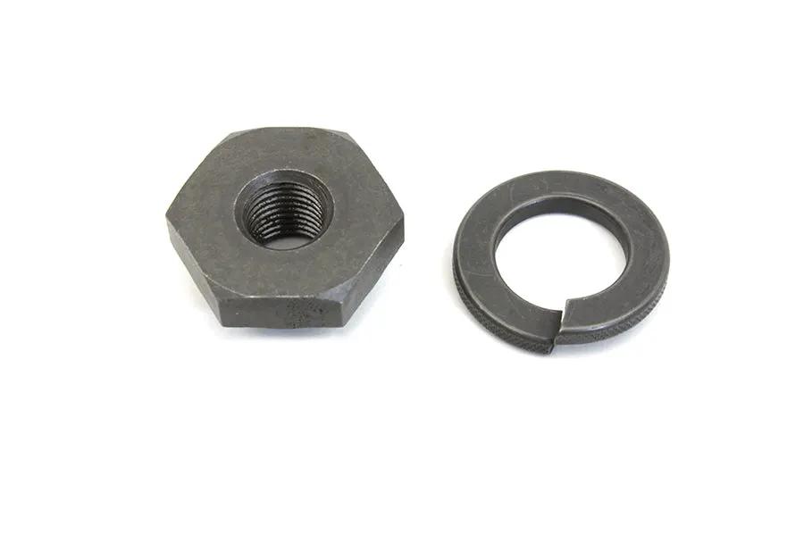 Colony Parkerized Seat Post Rod Lock Nut and Lock Washer for Harley Davidson EL & FL Models by Colony