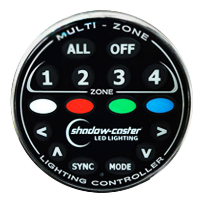 Shadow-Caster LED Lighting Round Zone Controller 4-Channel Remote for MZ-LC and SCM-LC