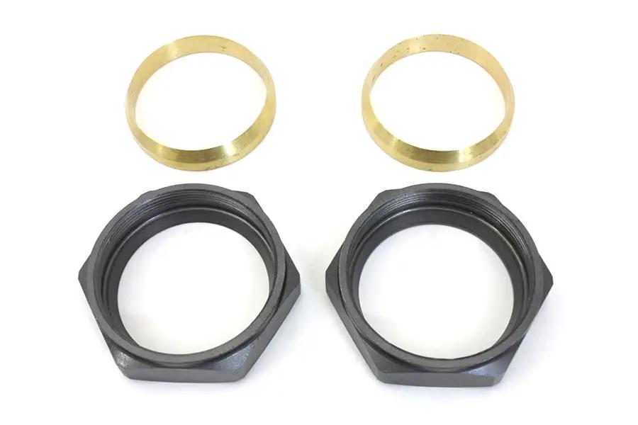 V-Twin Parkerized Intake Manifold Nut and Seal Kit for Harley Davidson VL and UL (Set of 2) by V-Twin