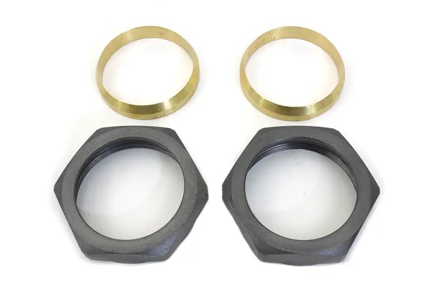 V-Twin Parkerized Intake Manifold Nut and Seal Kit for Harley Davidson VL and UL (Set of 2) by V-Twin