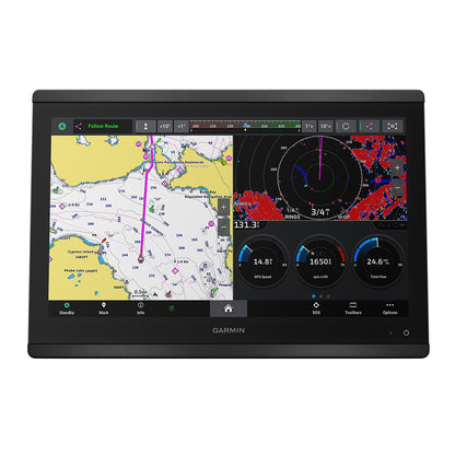 Garmin GPSMAP 8616 Chartplotter GN+ with 16-Inch Full HD Touchscreen and Built-in Charts