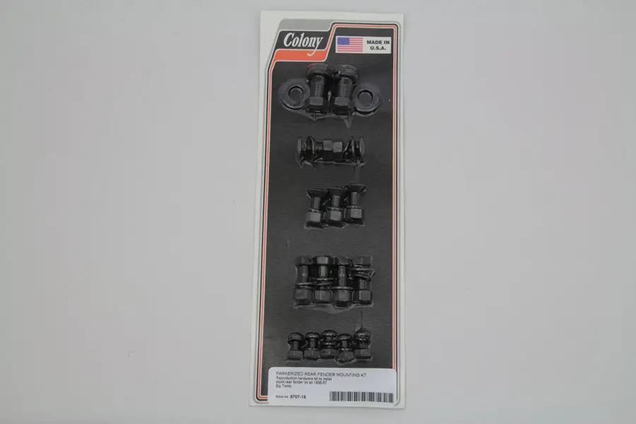 Colony Rear Fender Parkerized Mounting Kit for Harley Davidson UL Models by Colony