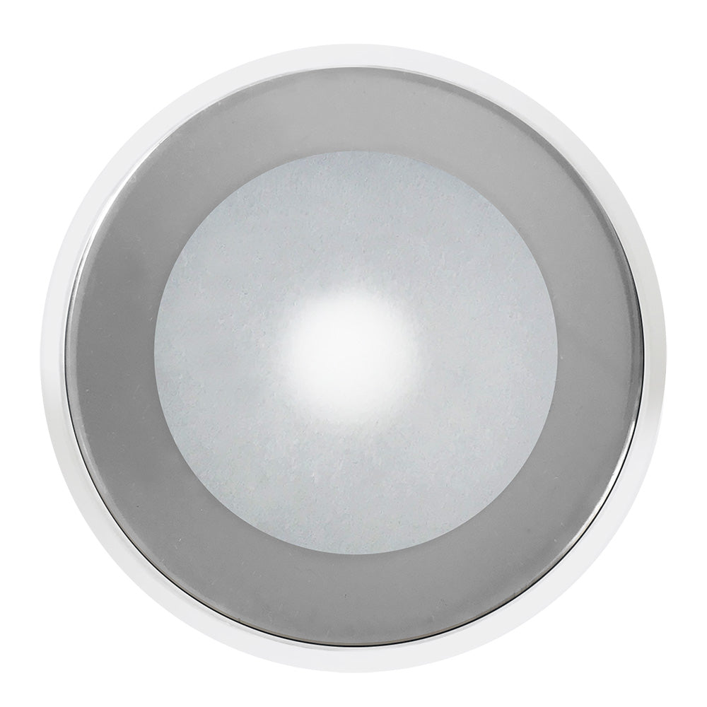 Shadow-Caster DLX Series Down Light with White Housing, RGB, Chrome Bezel