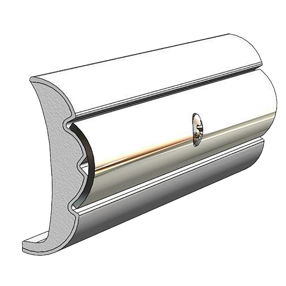 TACO Marine Rigid Vinyl Flex-Core Rub Rail 1.58" x .635" Frosty White, 60 Feet
