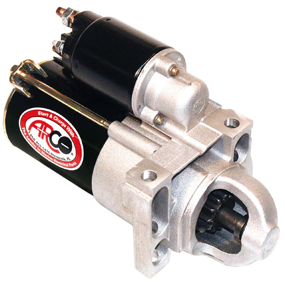 ARCO Marine Top Mount Inboard Starter with Gear Reduction for 6.0L GM Engines - Counter Clockwise Rotation