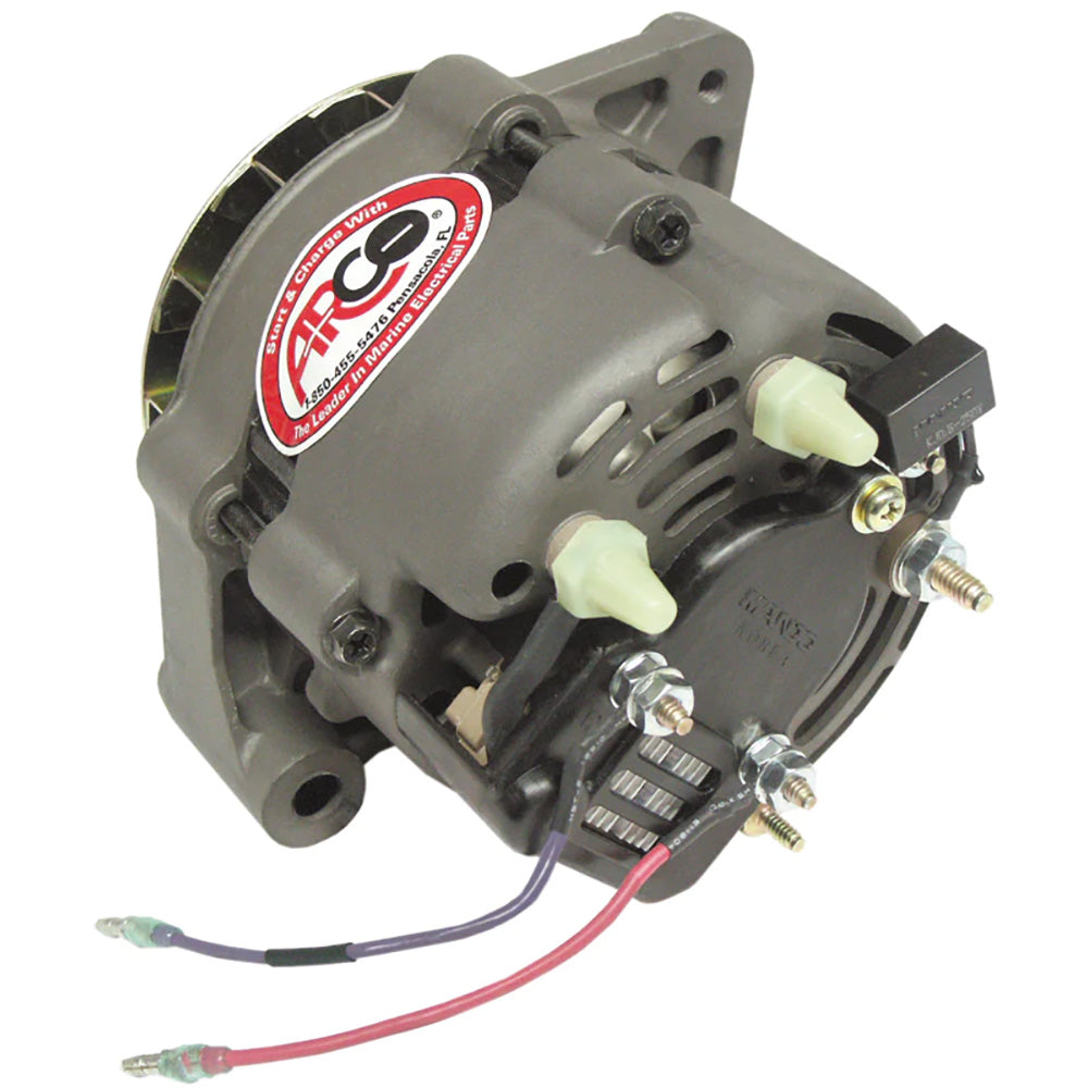 ARCO Marine Premium Replacement Alternator with Multi-Groove Pulley - 12V 55A for Mercruiser