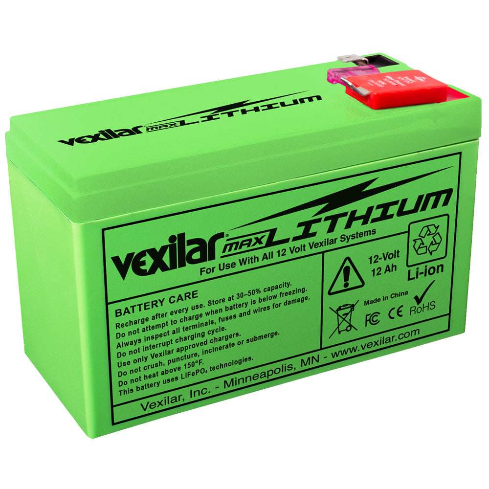 Vexilar V-200L 12V 12Ah Max Lithium Battery for Flasher Systems