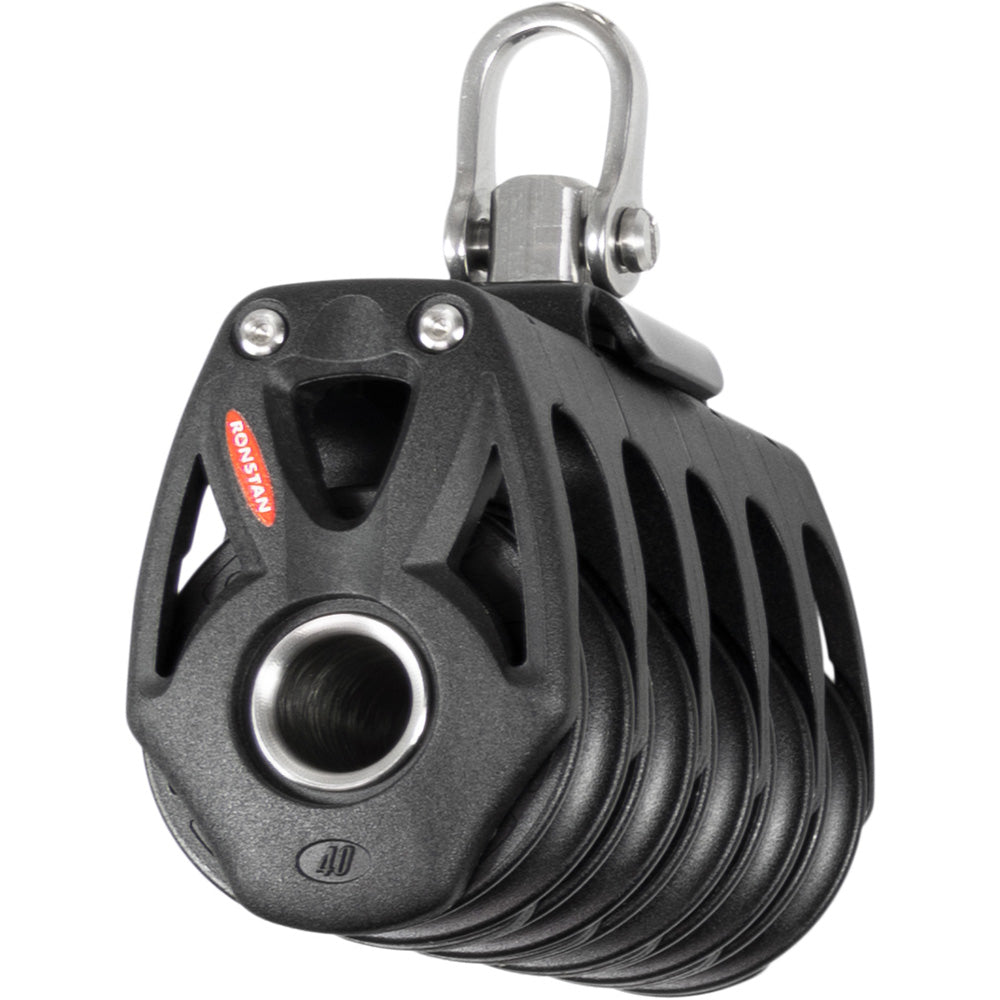 Ronstan Series 40 Orbit BB Quin Block with Swivel Shackle - High Load Performance Sailing Hardware